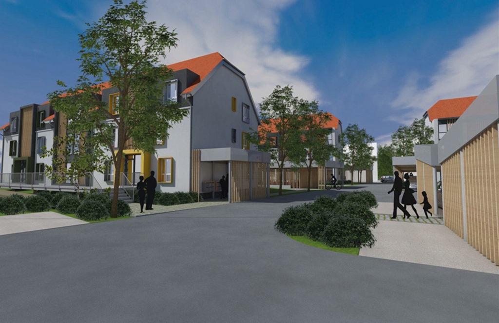 Logement - Projet Mathis : lotissement 38 logements en habitat intermédiaire et de maisons individuelles à Bischwiller (Bas-Rhin)