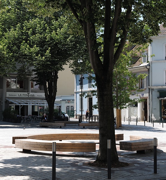 Espace public - Rues et places - Place de la PAIX à Mulhouse (Haut-Rhin) - SERUE ingénierie