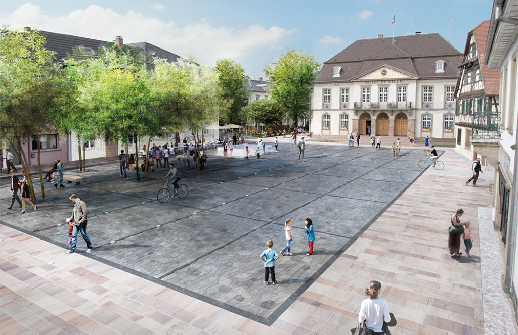 Espace public - Rues et places - Centre-ville d’Erstein (Bas-Rhin) - SERUE Ingénierie
