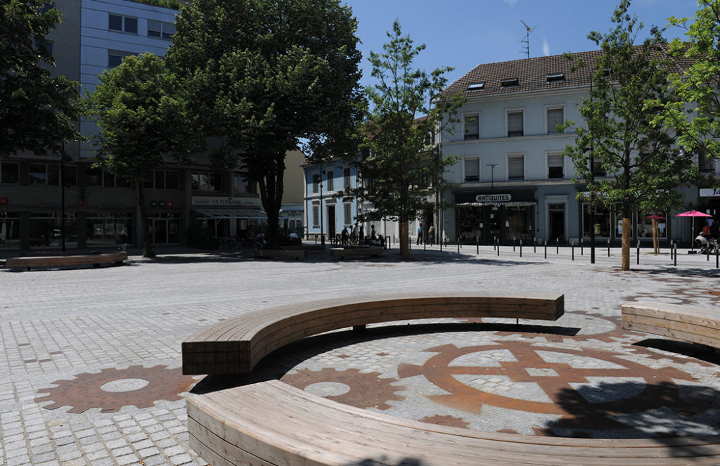 Espace public - Rues et places - Place de la PAIX à Mulhouse (Haut-Rhin) - SERUE ingénierie