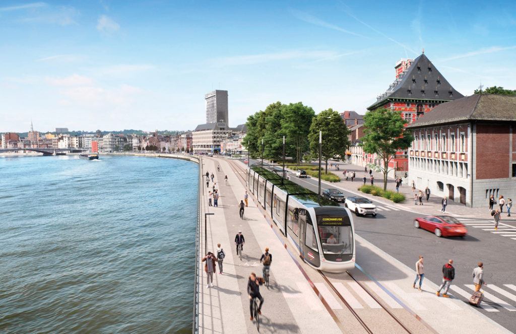 Création d’une première ligne de tramway dans l’agglomération de Liège en Belgique - Europe - SERUE Ingénierie