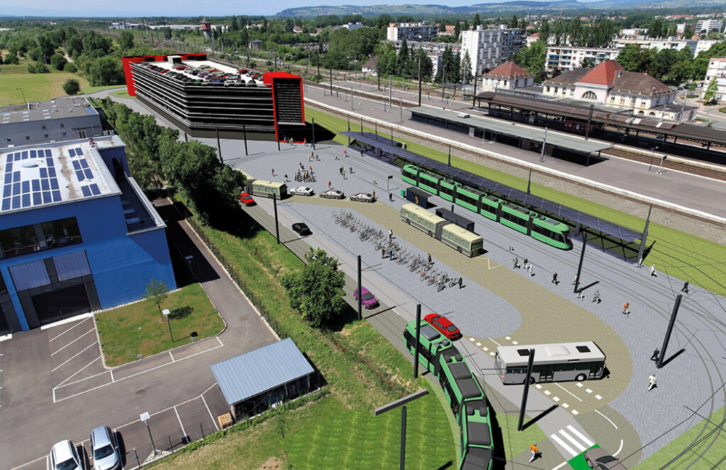 Straßenbahn: Erweiterung der Tramlinie 3 von Basel (CH) nach Saint-Louis (F/68) - SERUE Ingénierie 67 Strasbourg