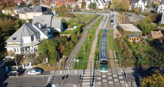 Transport et instrastructures - Tramway de Strasbourg, extension de la ligne E du au nord vers le quartier de la Robertsau (67) - SERUE Ingénierie
