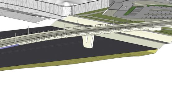 Ouvrage d'art - Réseau BHNS de l’agglomération de Thionville - Construction de l’ouvrage d’art sur la Moselle (57) - SERUE Ingénierie