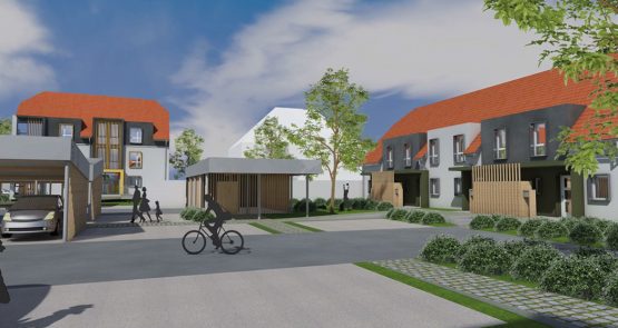 Logement - Projet Mathis : lotissement 38 logements en habitat intermédiaire et de maisons individuelles à Bischwiller (Bas-Rhin)