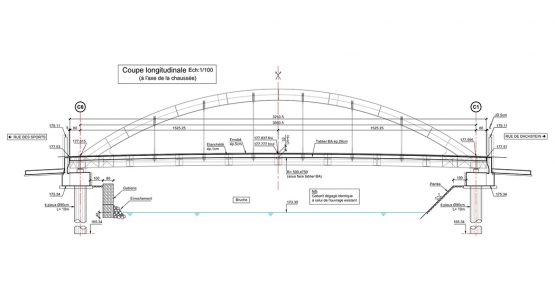 Ouvrage d'art - Construction d’un pont de liaison inter quartiers de type bow-string à Molsheim (Bas-Rhin) - SERUE Ingénierie